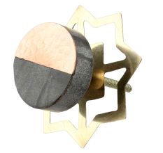 Grey Stone Copper Round Dresser Knobs
